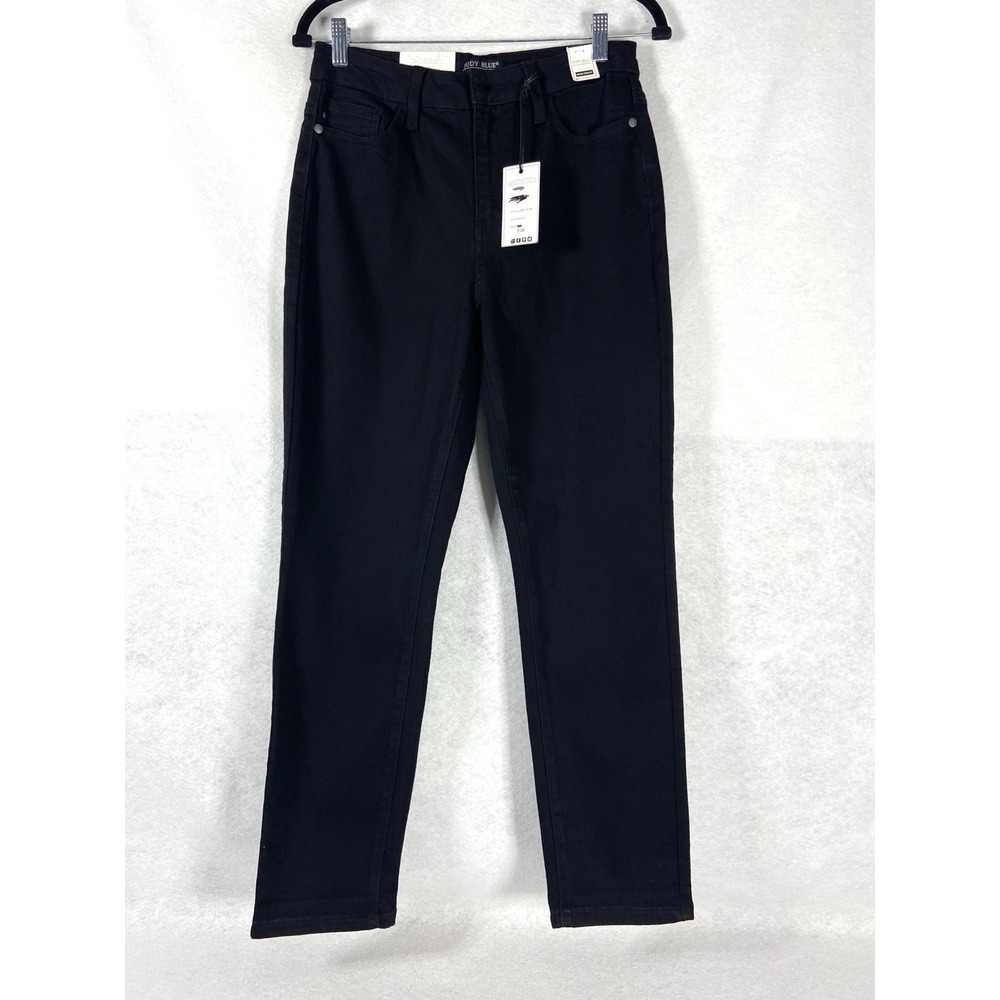 Judy Blue Jeans Womens 7/28 Black High Rise Boyfriend Fit Stretch New
